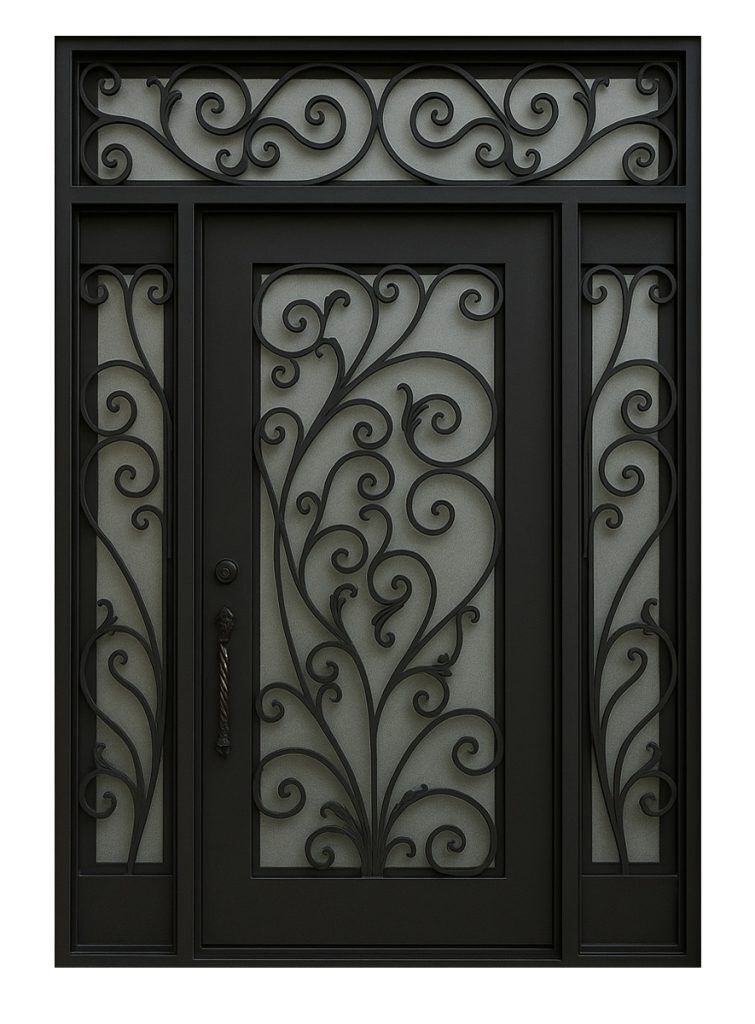 Nova Royal Series Wrought Iron Custom Exterior Door Style 122