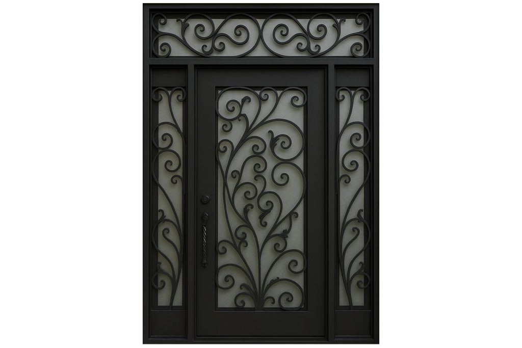 Nova Royal Series Wrought Iron Custom Exterior Door Style 122