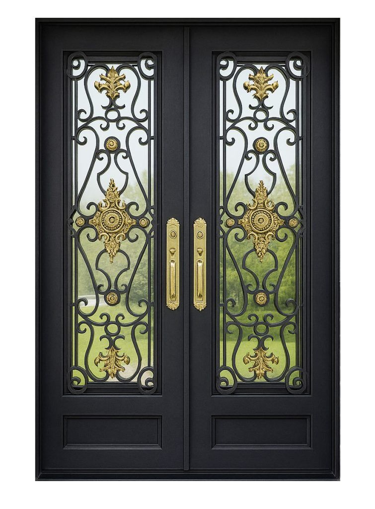 Nova Royal Series Wrought Iron Custom Exterior Door Style 124
