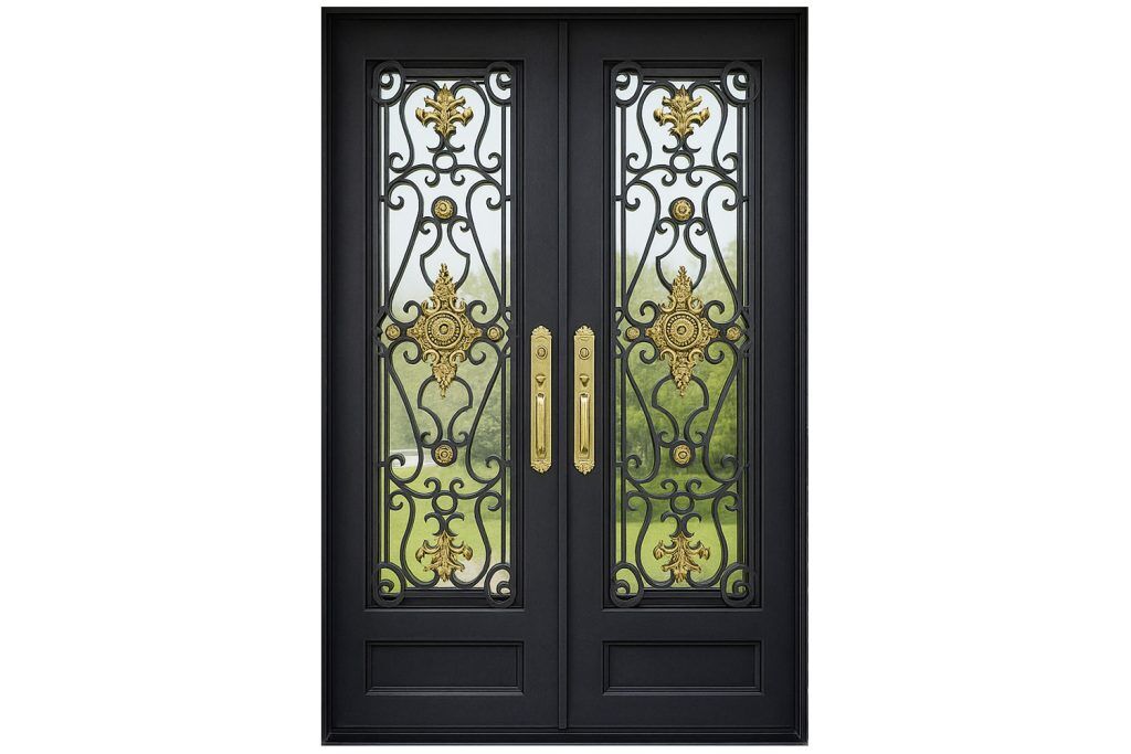 Nova Royal Series Wrought Iron Custom Exterior Door Style 124