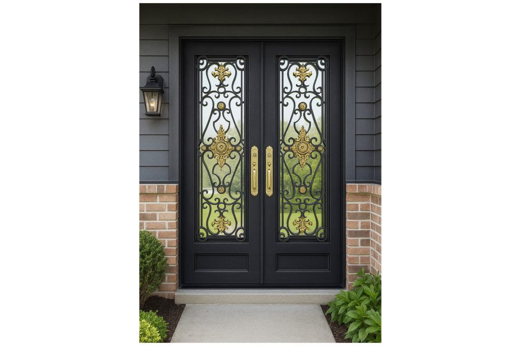 Nova Royal Series Wrought Iron Custom Exterior Door Style 124