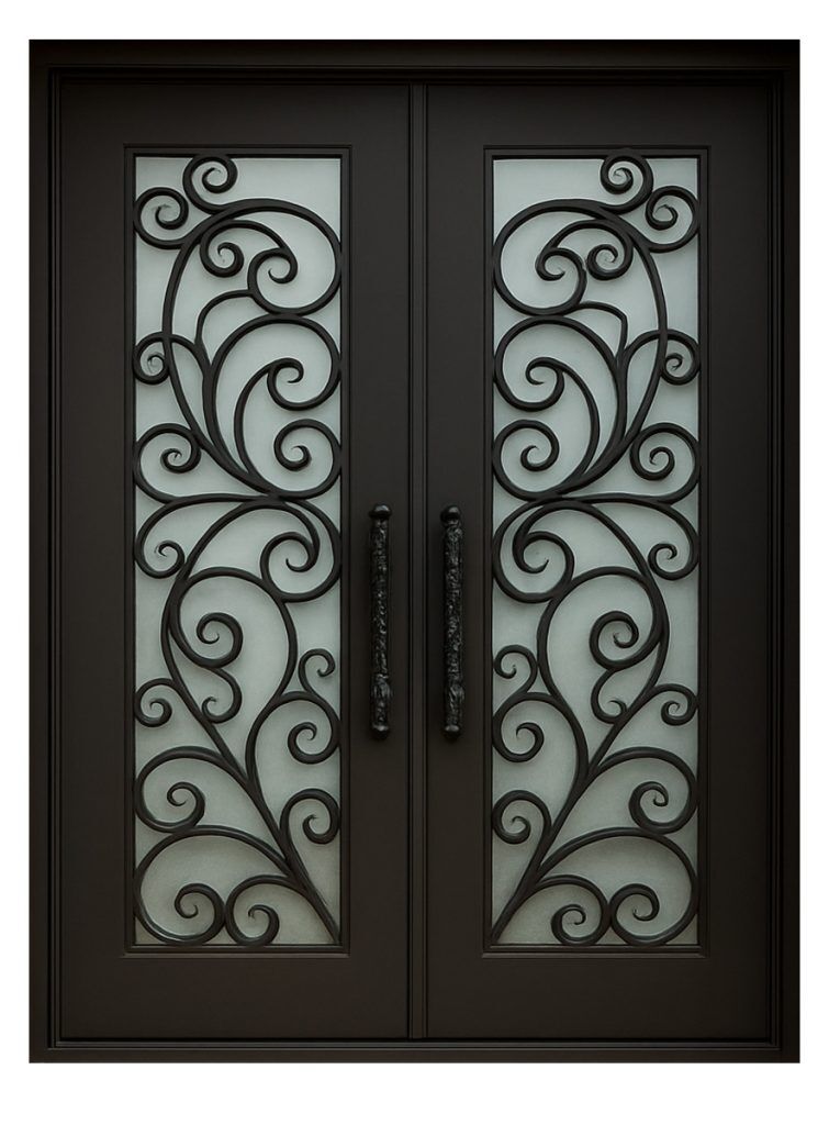 Nova Royal Series Wrought Iron Custom Exterior Door Style 128