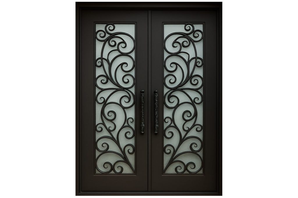 Nova Royal Series Wrought Iron Custom Exterior Door Style 128
