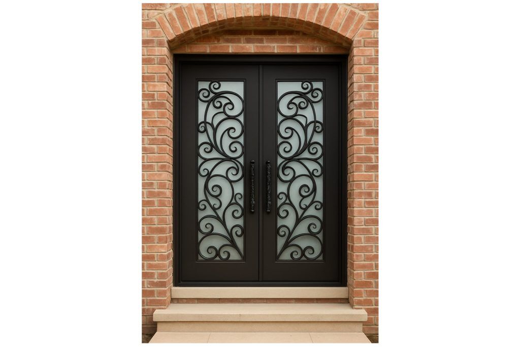 Nova Royal Series Wrought Iron Custom Exterior Door Style 128