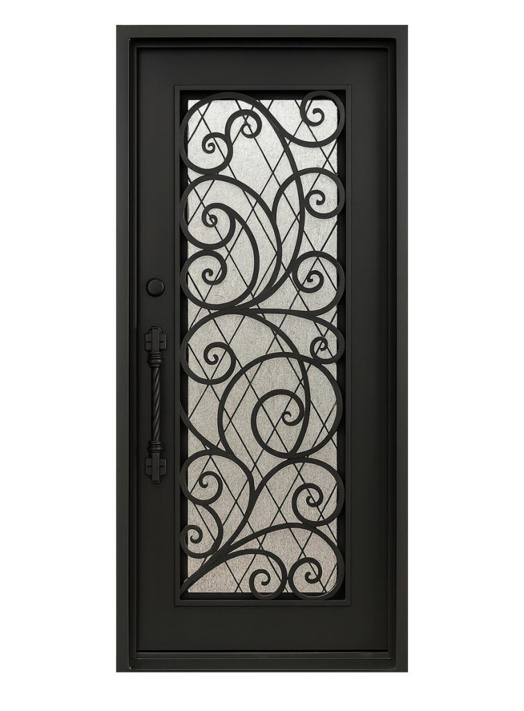 Nova Royal Series Wrought Iron Custom Exterior Door Style 130