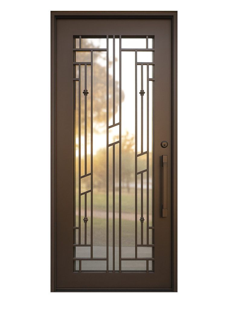Nova Royal Series Wrought Iron Custom Exterior Door Style 024