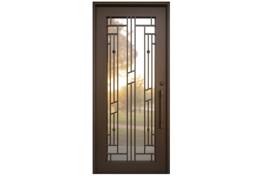 Nova Royal Series Wrought Iron Custom Exterior Door Style 024