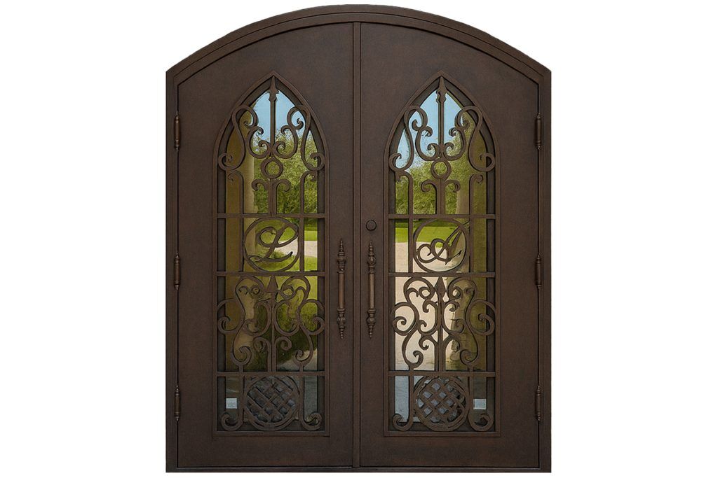 Nova Royal Series Wrought Iron Custom Exterior Door Style 136