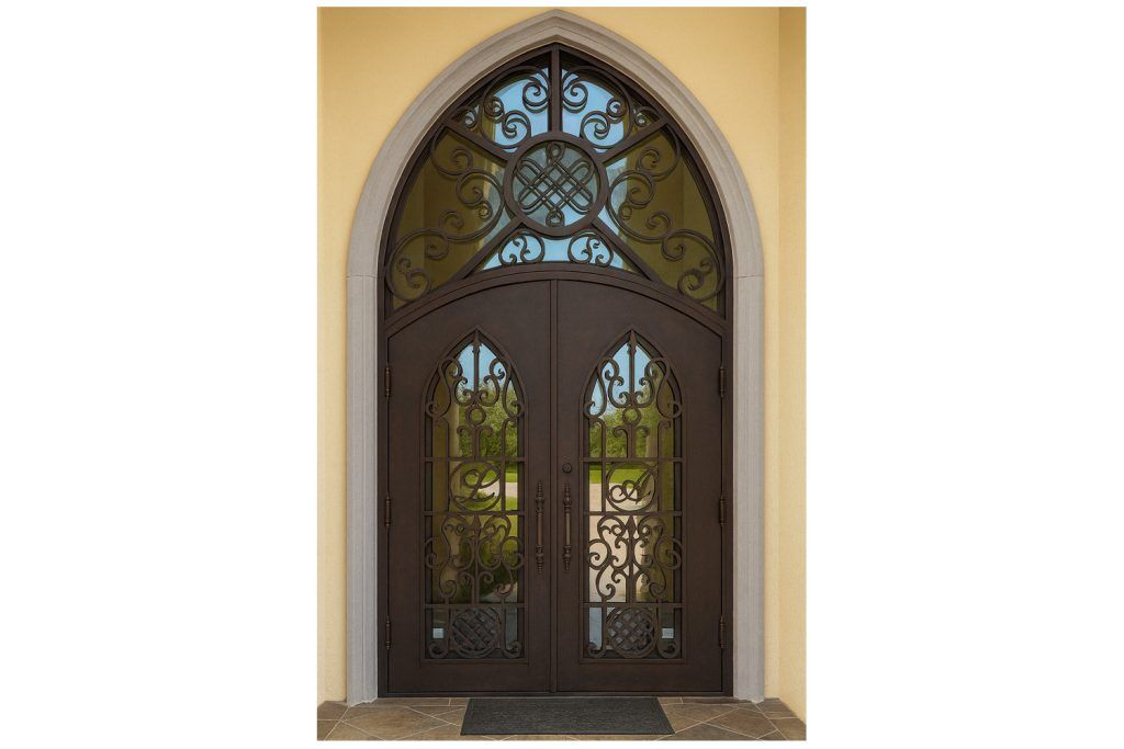 Nova Royal Series Wrought Iron Custom Exterior Door Style 136