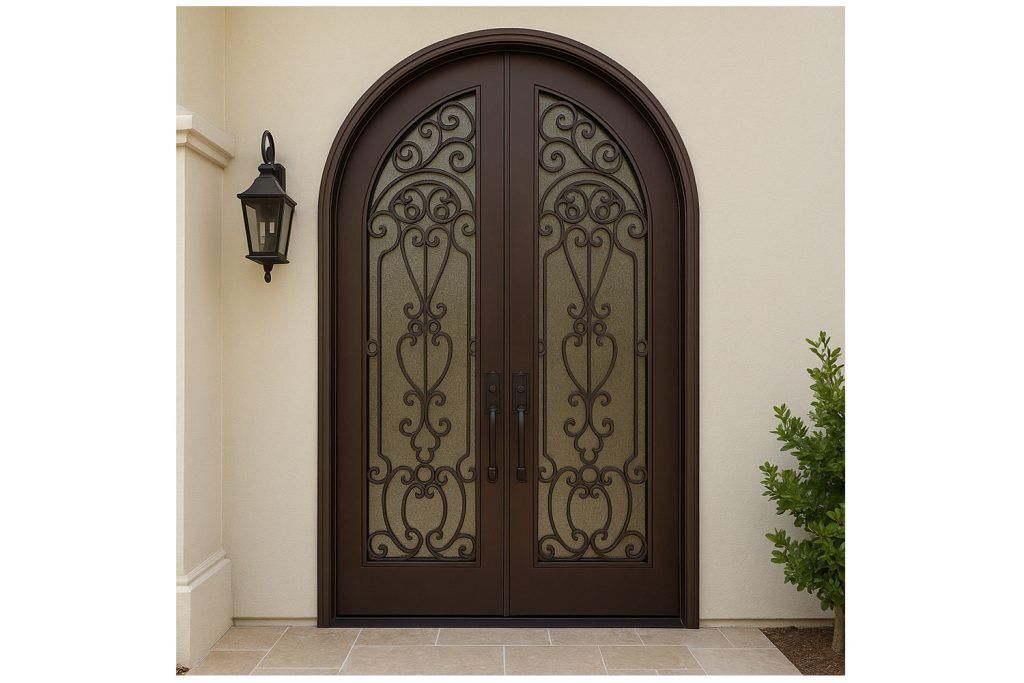 Nova Royal Series Wrought Iron Custom Exterior Door Style 138