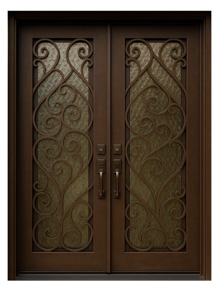 Nova Royal Series Wrought Iron Custom Exterior Door Style 140