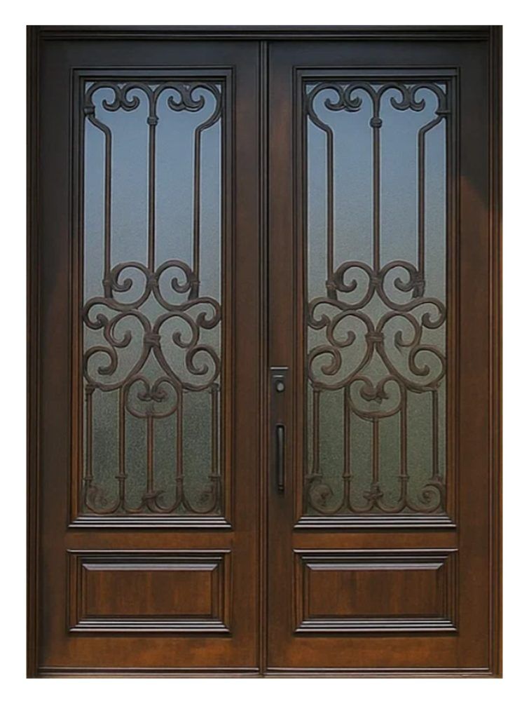 Nova Royal Series Wrought Iron Custom Exterior Door Style 141