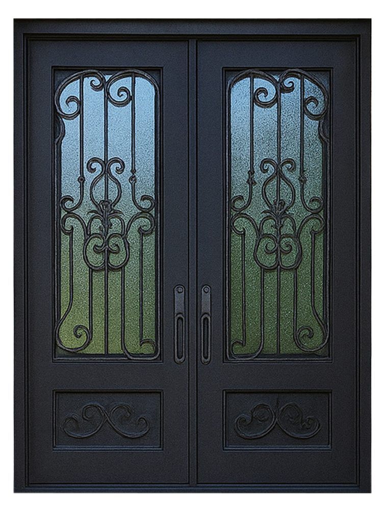 Nova Royal Series Wrought Iron Custom Exterior Door Style 142