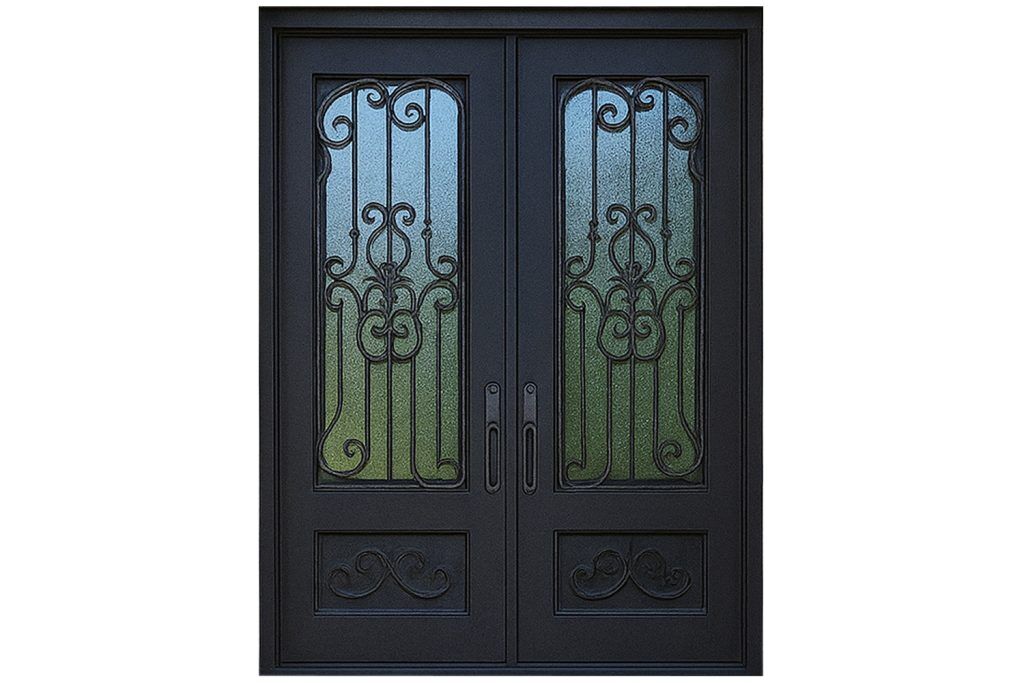 Nova Royal Series Wrought Iron Custom Exterior Door Style 142
