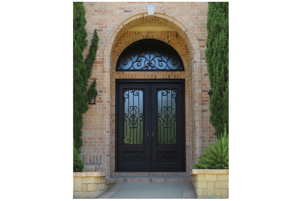 Nova Royal Series Wrought Iron Custom Exterior Door Style 142
