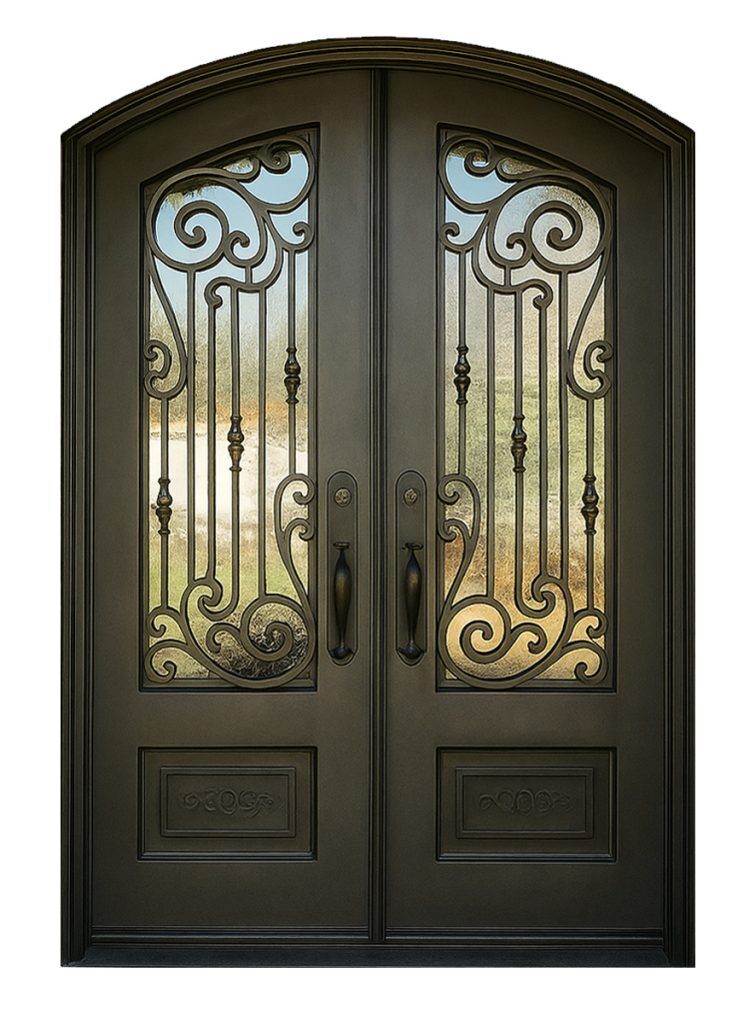 Nova Royal Series Wrought Iron Custom Exterior Door Style 143