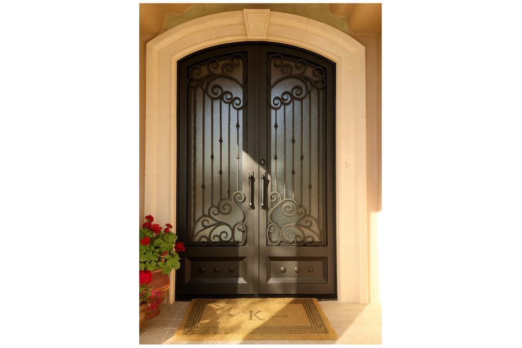 Nova Royal Series Wrought Iron Custom Exterior Door Style 145