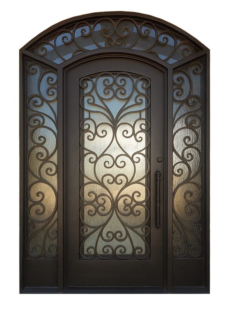 Nova Royal Series Wrought Iron Custom Exterior Door Style 146