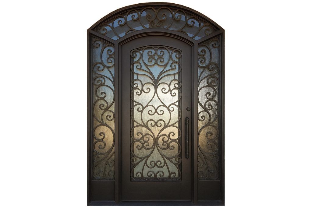 Nova Royal Series Wrought Iron Custom Exterior Door Style 146