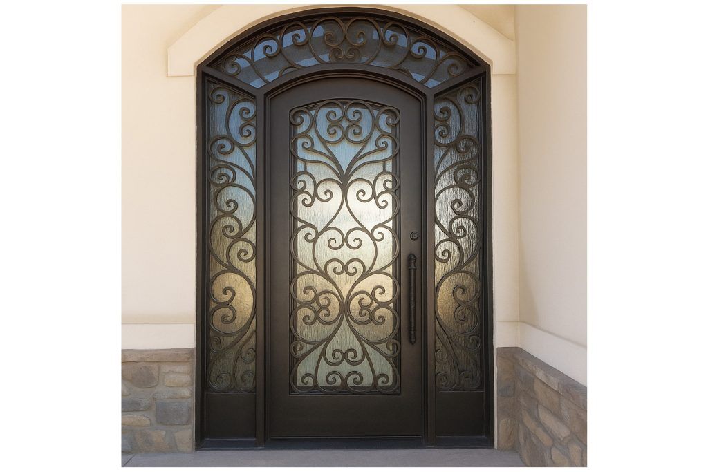 Nova Royal Series Wrought Iron Custom Exterior Door Style 146