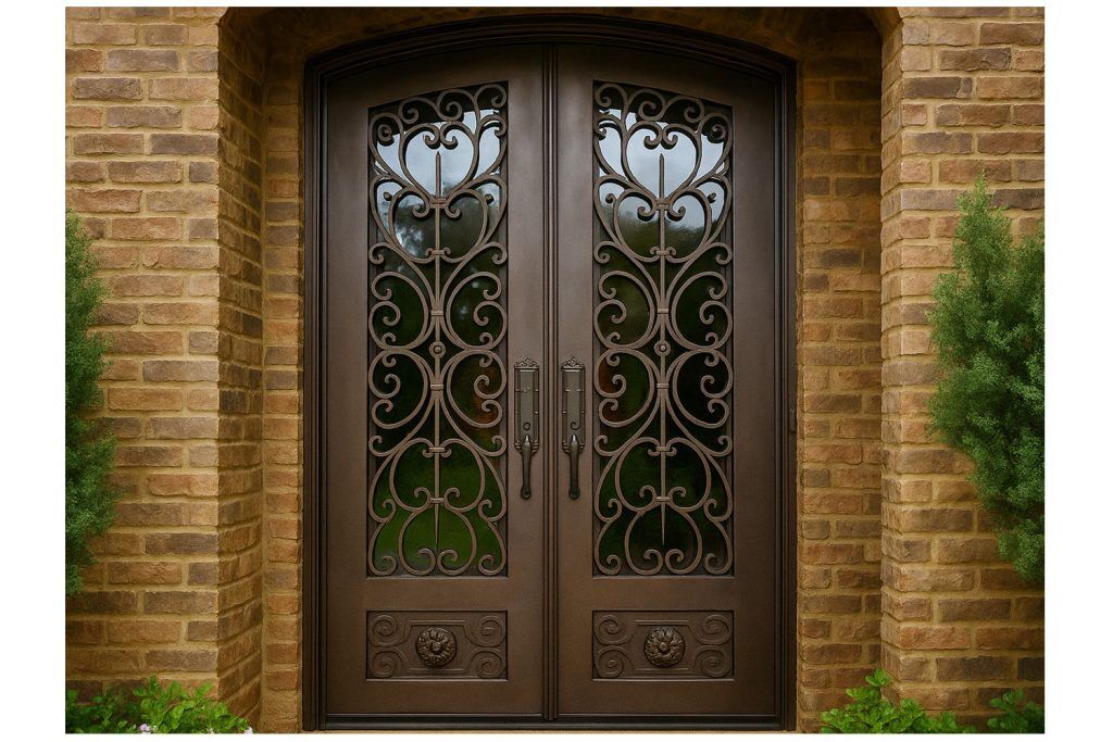 Nova Royal Series Wrought Iron Custom Exterior Door Style 147