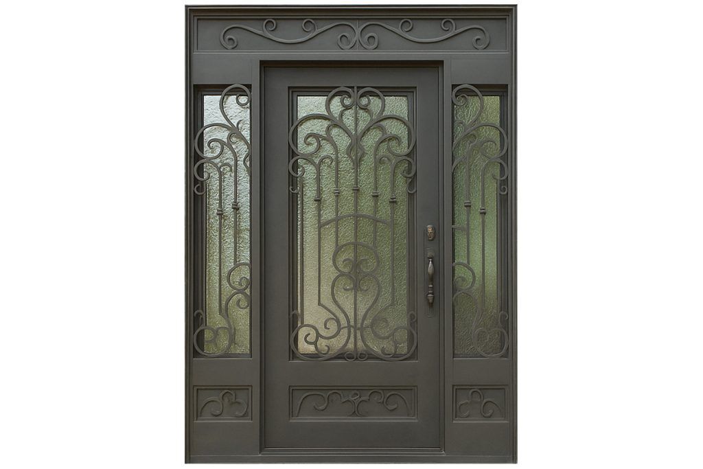 Nova Royal Series Wrought Iron Custom Exterior Door Style 152