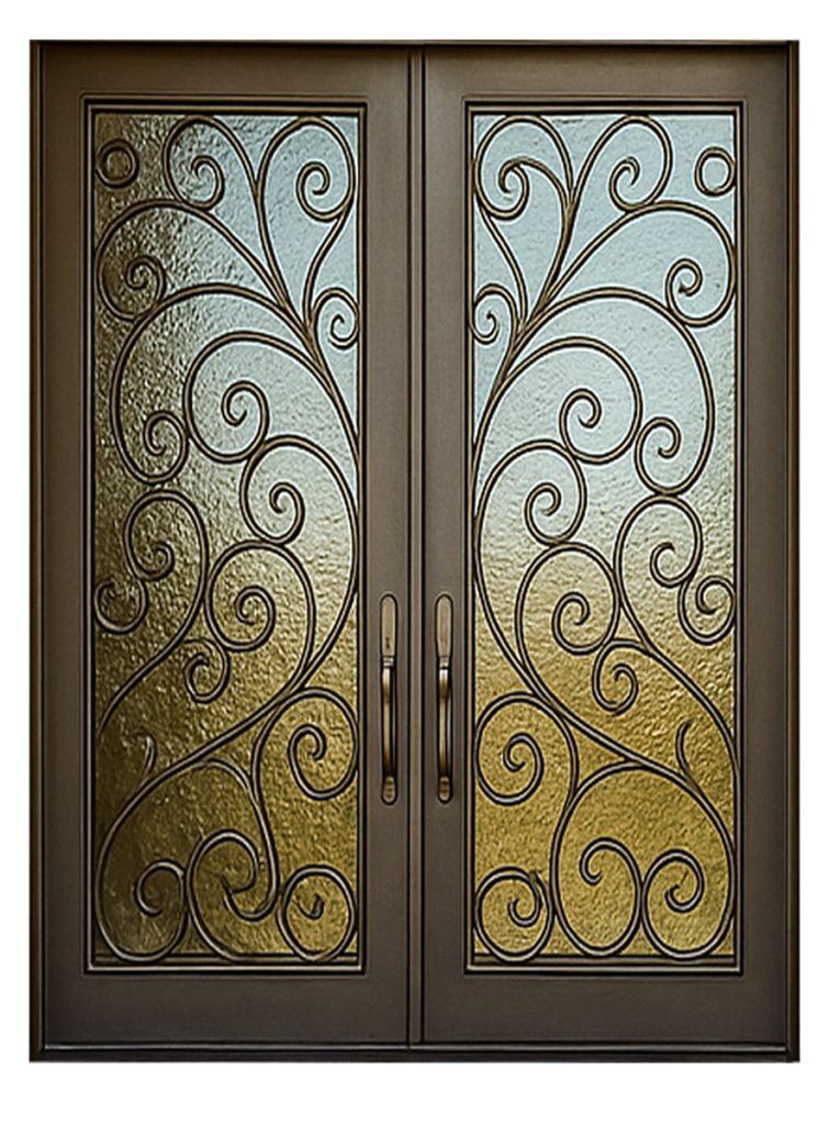 Nova Royal Series Wrought Iron Custom Exterior Door Style 153