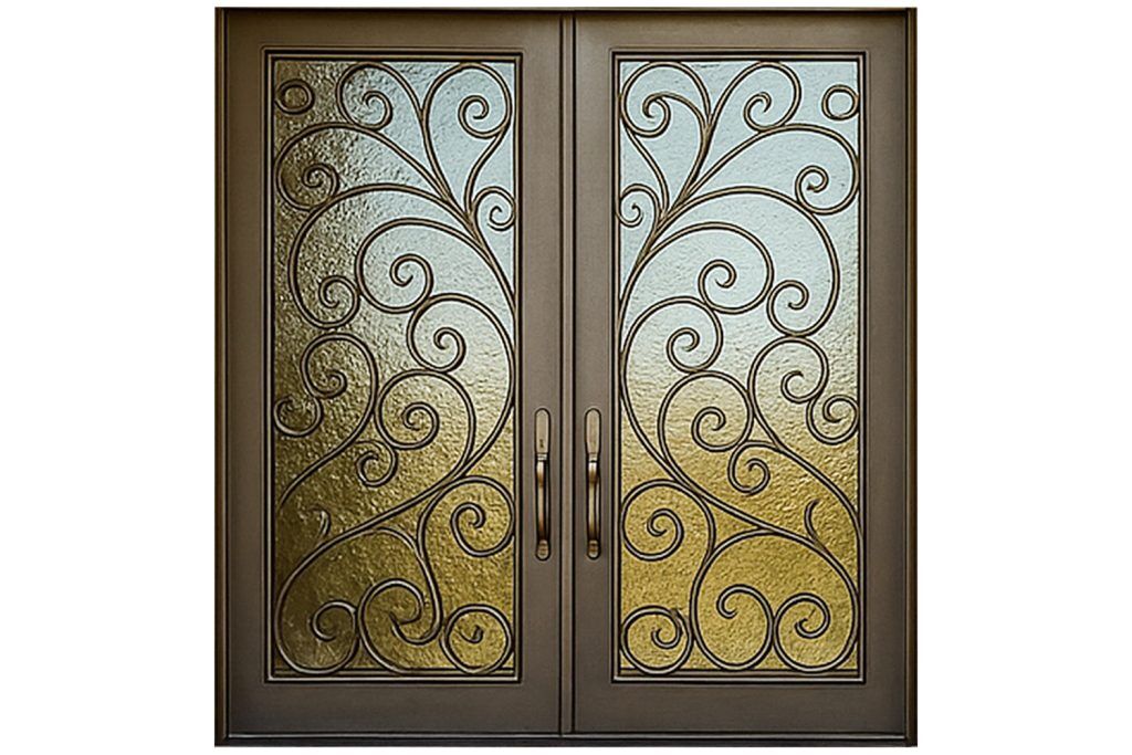 Nova Royal Series Wrought Iron Custom Exterior Door Style 153