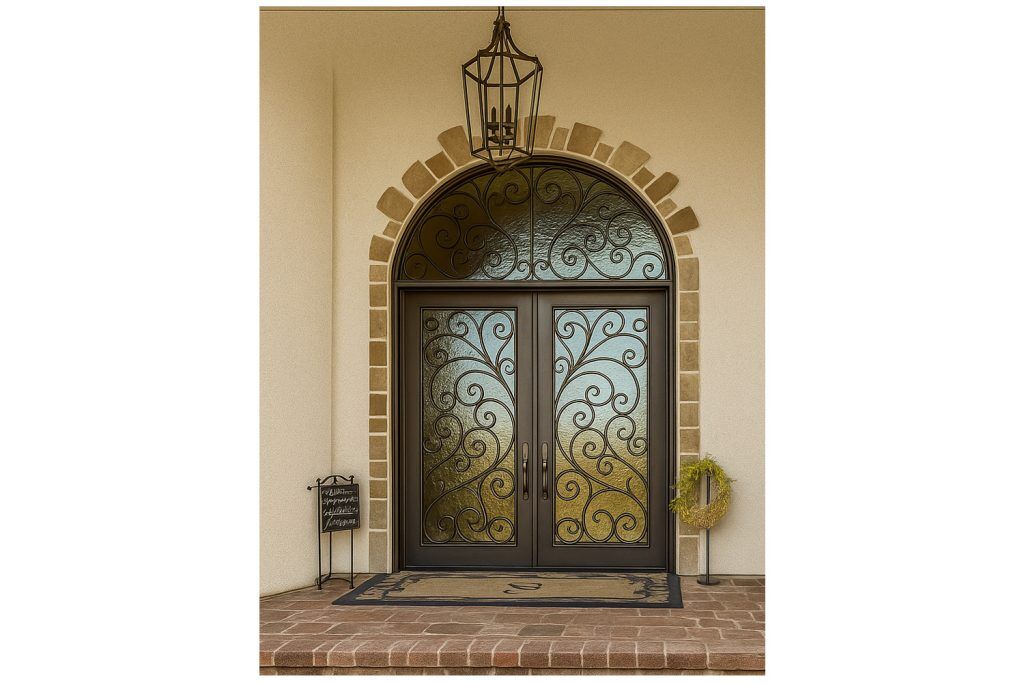 Nova Royal Series Wrought Iron Custom Exterior Door Style 153