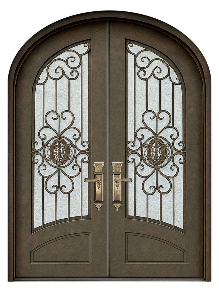 Nova Royal Series Wrought Iron Custom Exterior Door Style 156