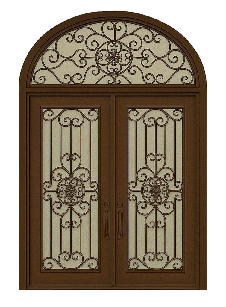 Nova Royal Series Wrought Iron Custom Exterior Door Style 157