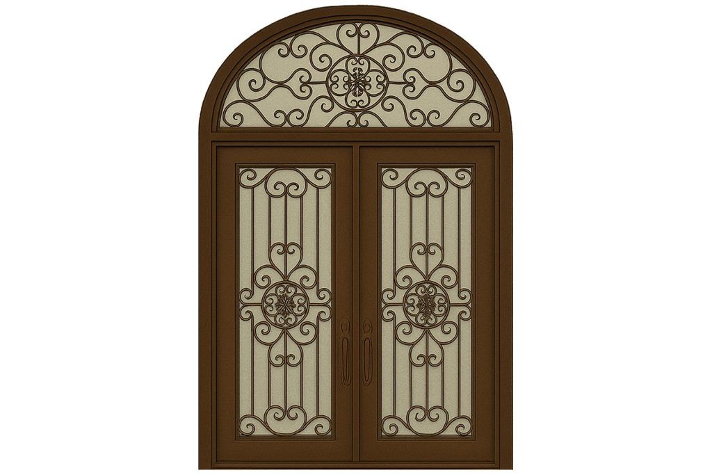 Nova Royal Series Wrought Iron Custom Exterior Door Style 157