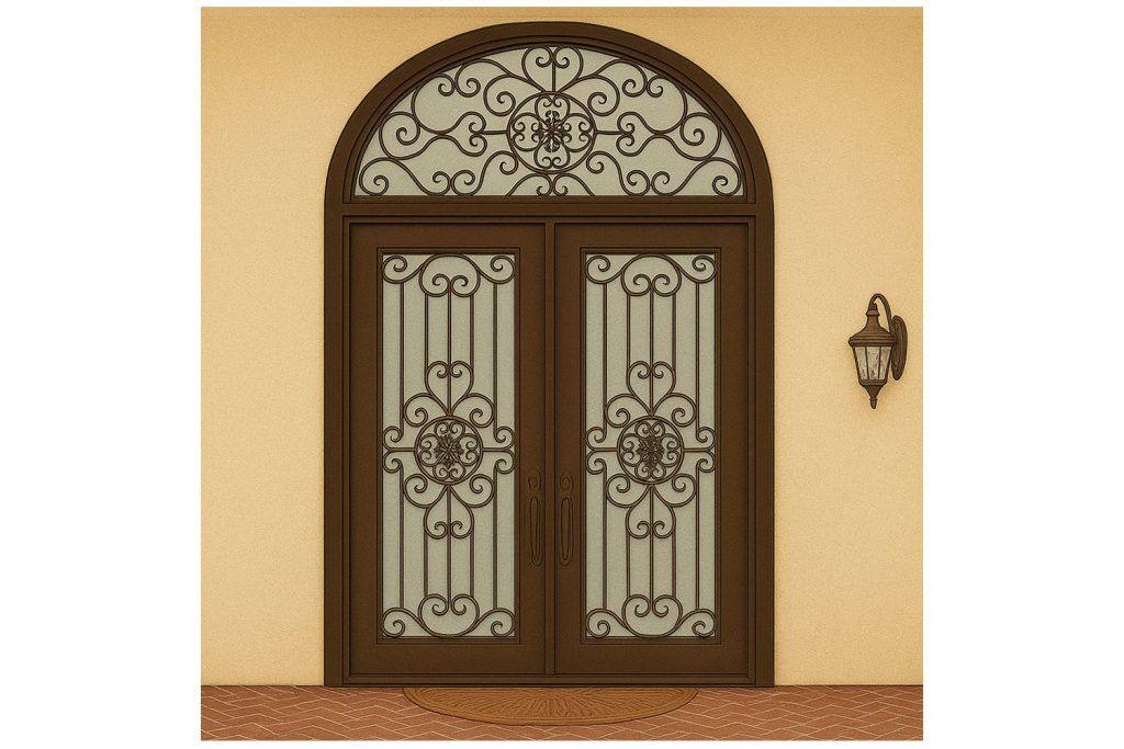 Nova Royal Series Wrought Iron Custom Exterior Door Style 157