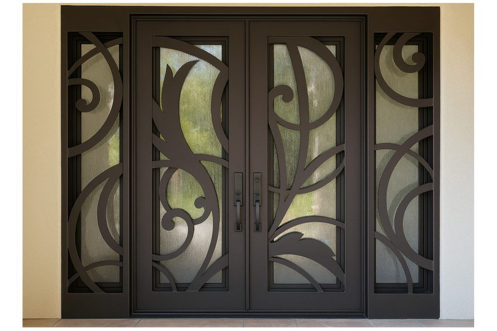 Nova Royal Series Wrought Iron Custom Exterior Door Style 162