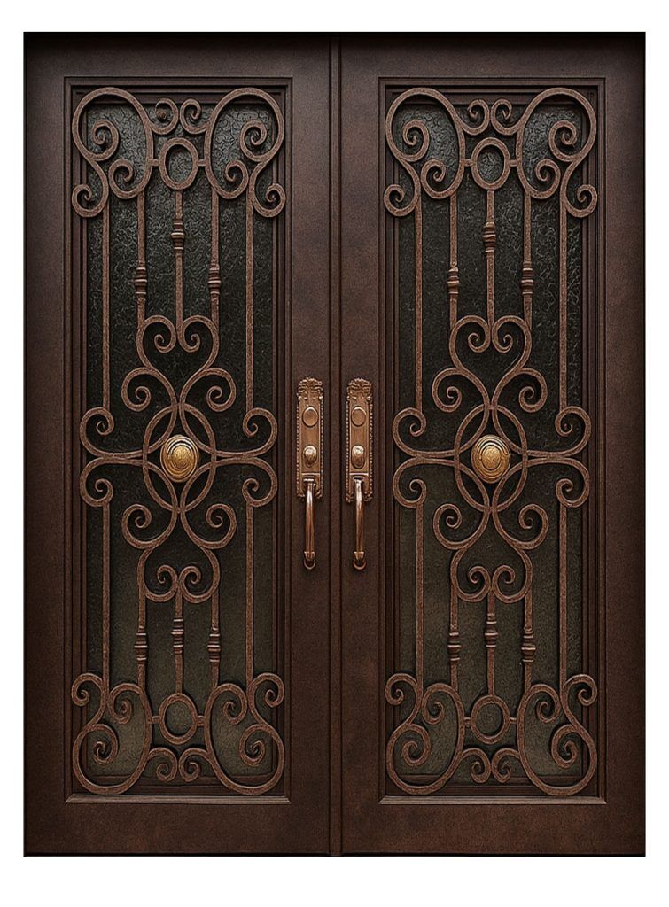 Nova Royal Series Wrought Iron Custom Exterior Door Style 163