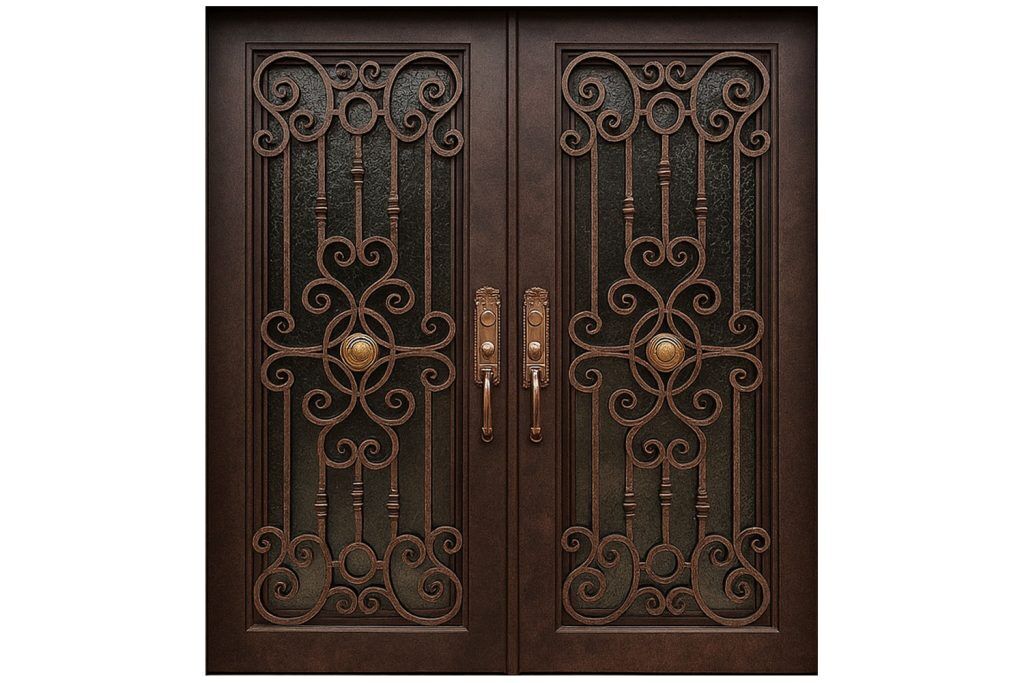 Nova Royal Series Wrought Iron Custom Exterior Door Style 163