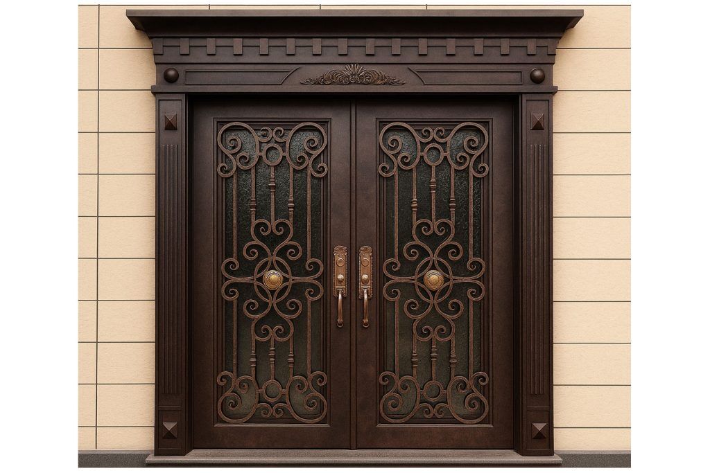 Nova Royal Series Wrought Iron Custom Exterior Door Style 163