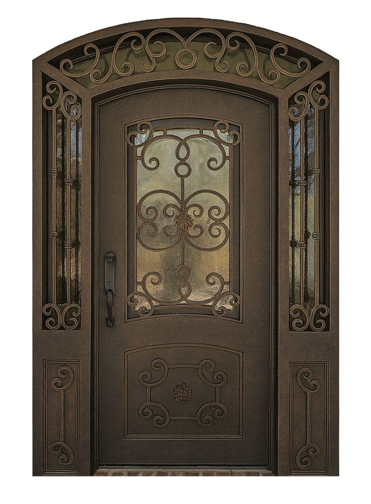 Nova Royal Series Wrought Iron Custom Exterior Door Style 166