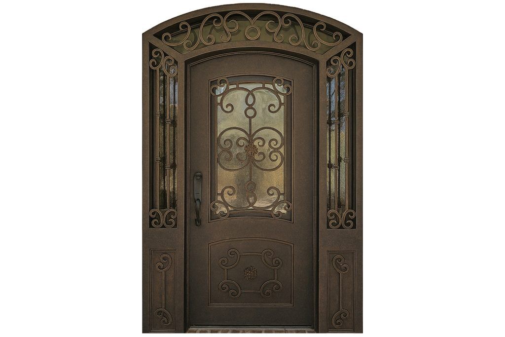 Nova Royal Series Wrought Iron Custom Exterior Door Style 166