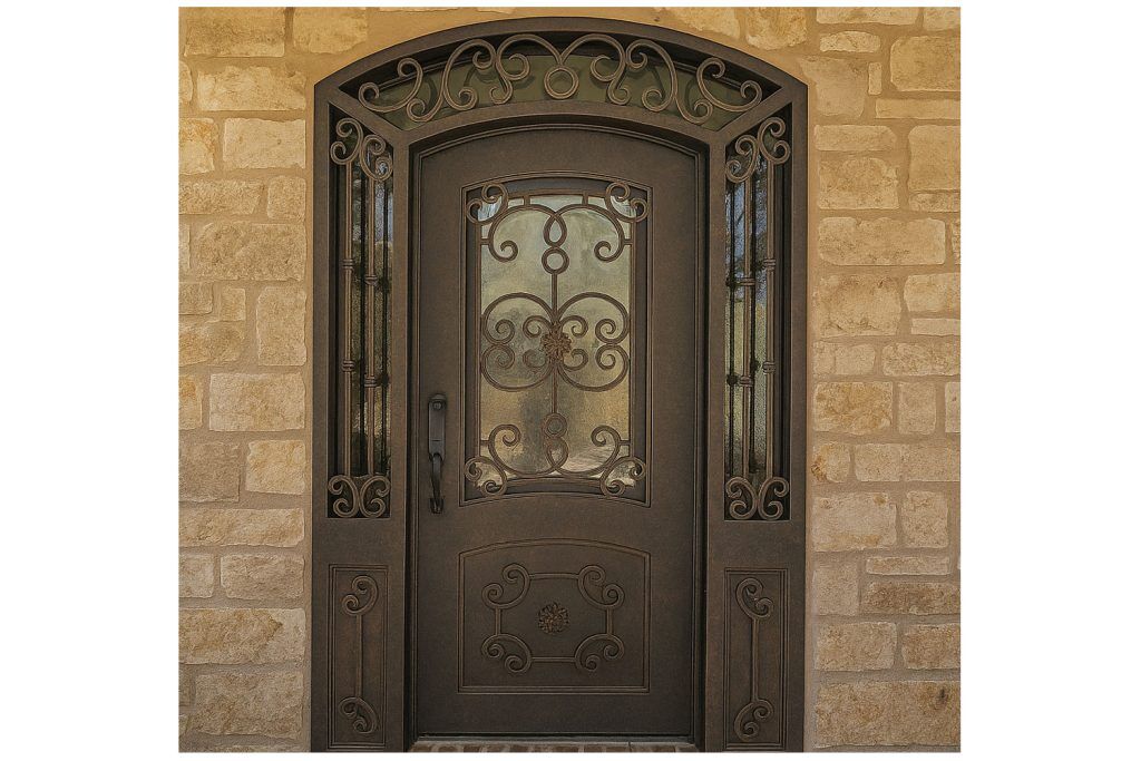 Nova Royal Series Wrought Iron Custom Exterior Door Style 166