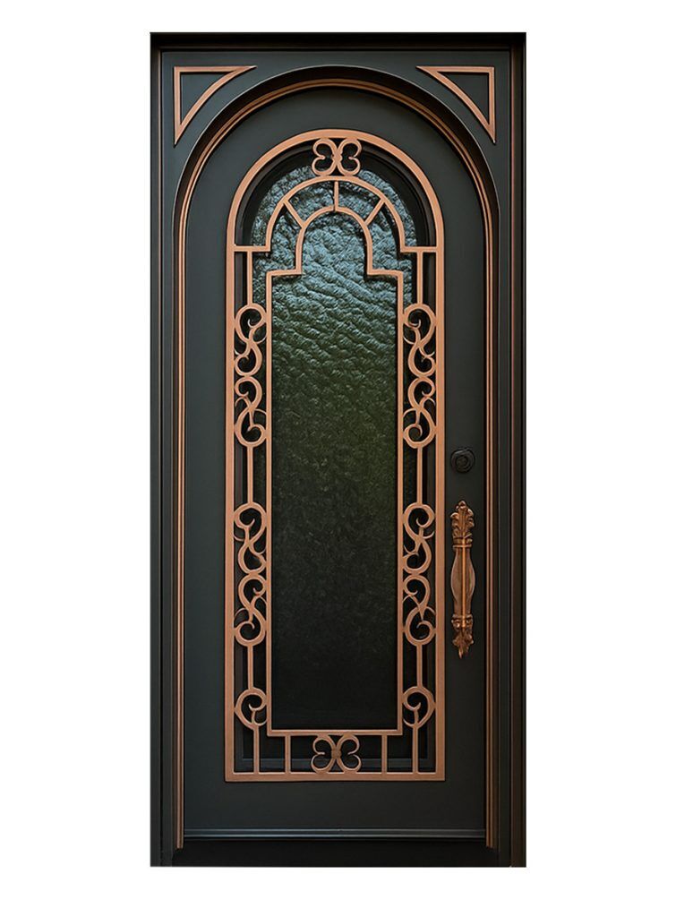 Nova Royal Series Wrought Iron Custom Exterior Door Style 173