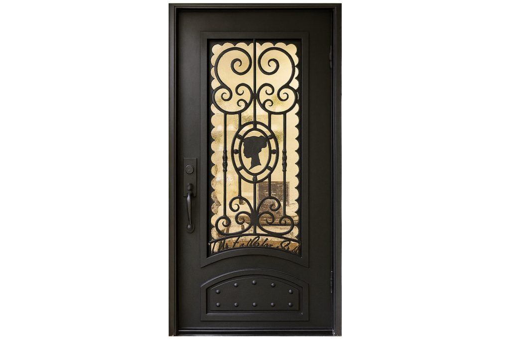 Nova Royal Series Wrought Iron Custom Exterior Door Style 174