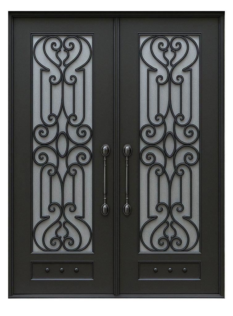 Nova Royal Series Wrought Iron Custom Exterior Door Style 175