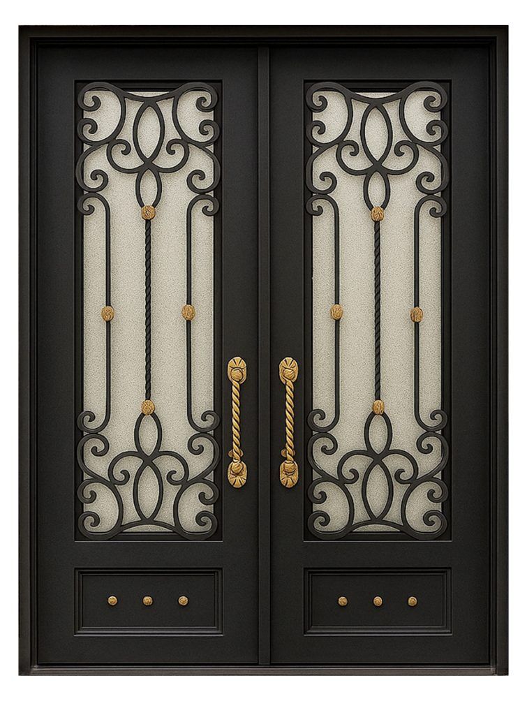 Nova Royal Series Wrought Iron Custom Exterior Door Style 177
