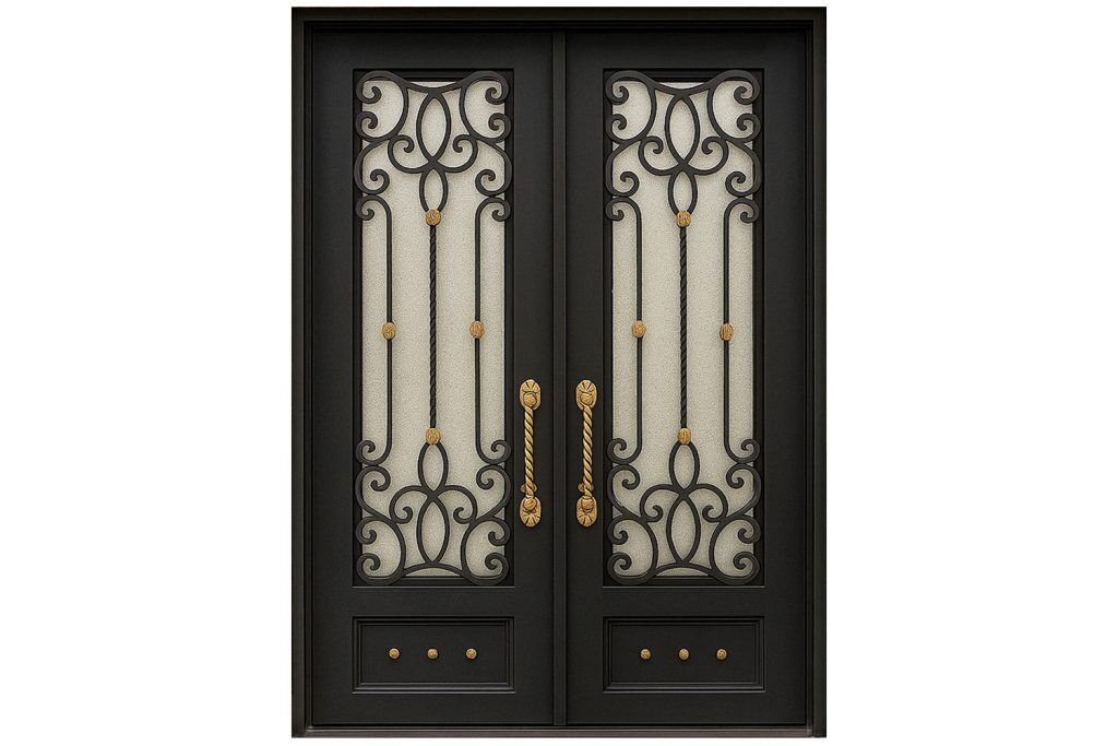 Nova Royal Series Wrought Iron Custom Exterior Door Style 177