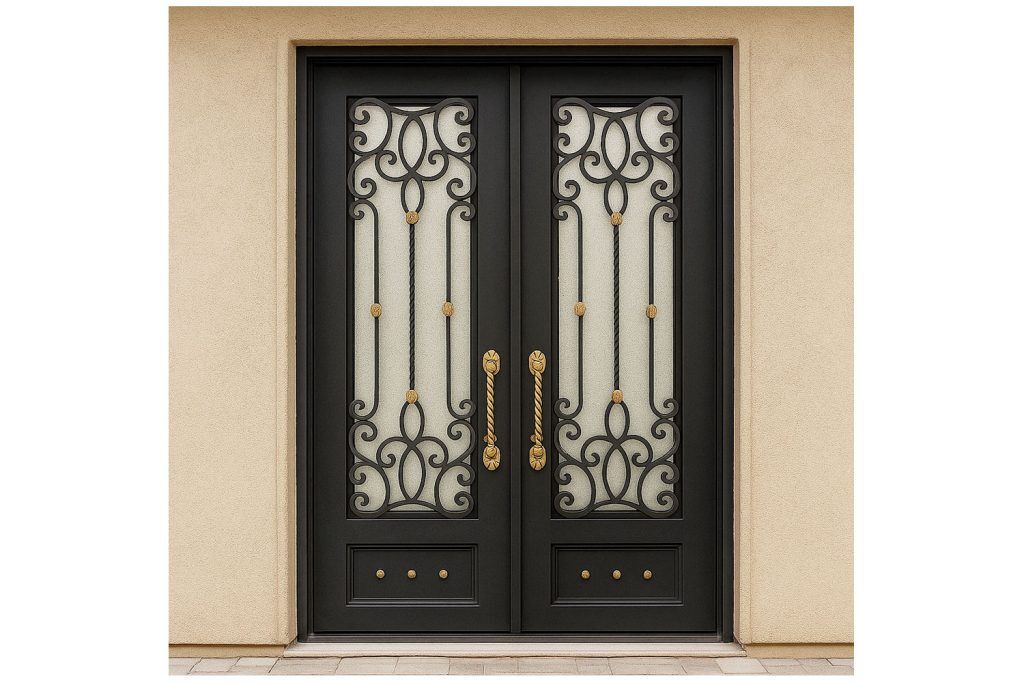 Nova Royal Series Wrought Iron Custom Exterior Door Style 177