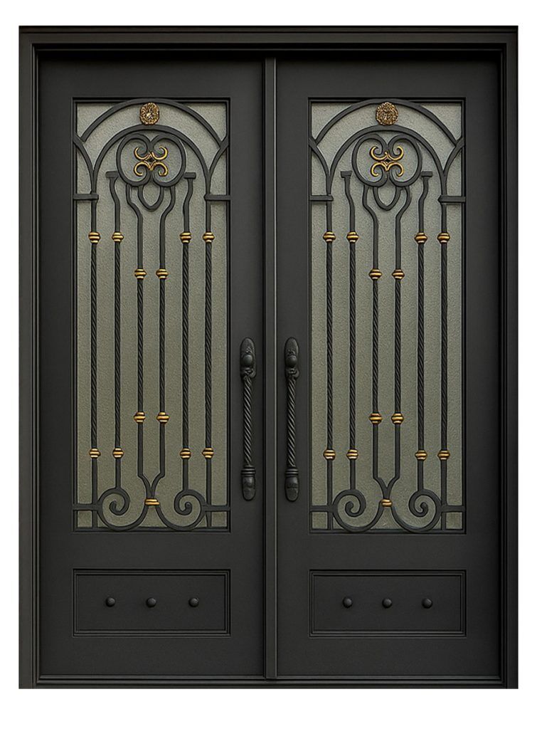 Nova Royal Series Wrought Iron Custom Exterior Door Style 178