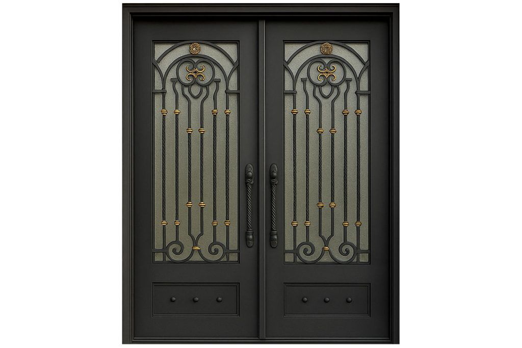 Nova Royal Series Wrought Iron Custom Exterior Door Style 178
