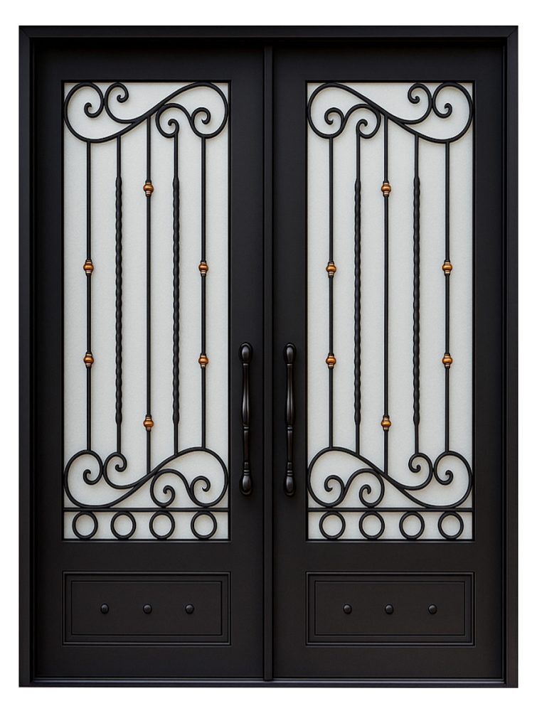 Nova Royal Series Wrought Iron Custom Exterior Door Style 180
