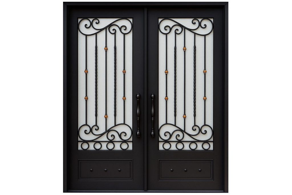 Nova Royal Series Wrought Iron Custom Exterior Door Style 180